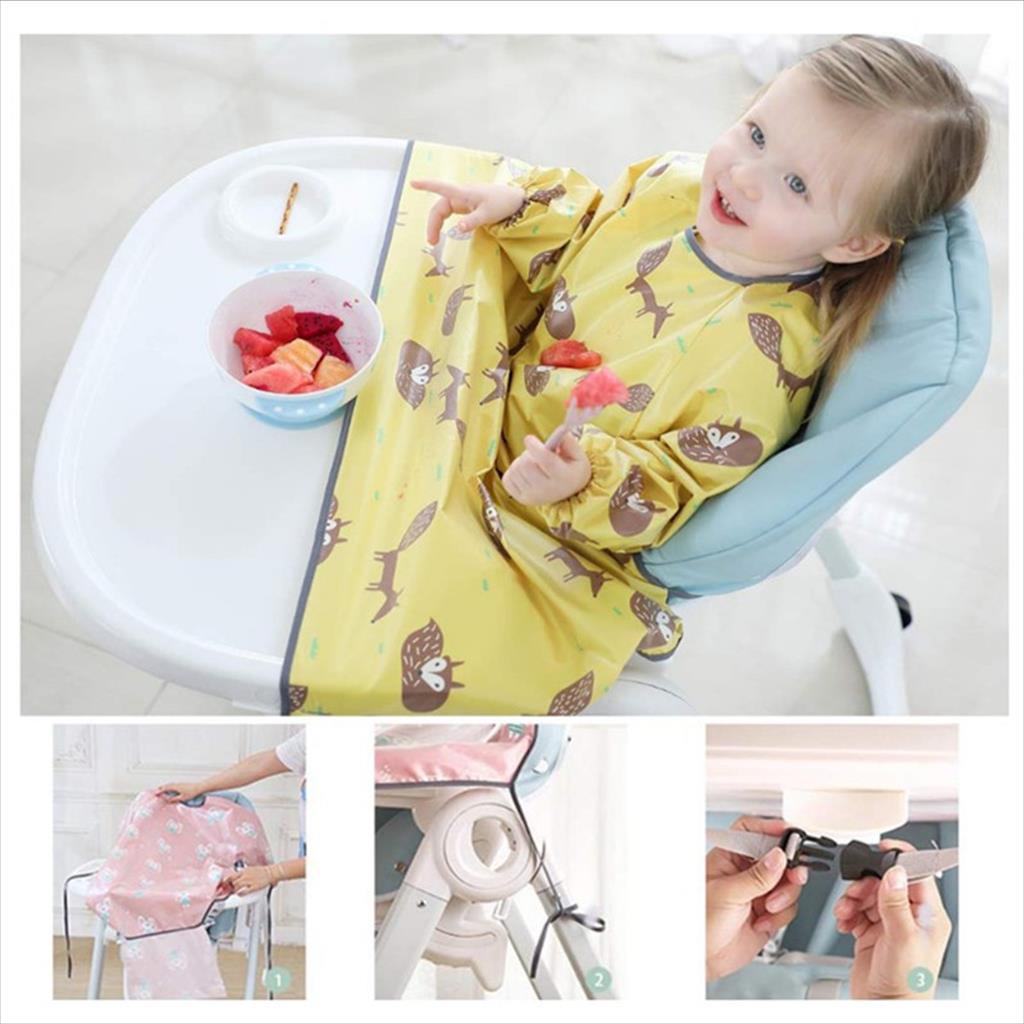 JM0091 Bibs Anak Bayi Panjang Weaning Bibs Weaning Bayi BLW Celemek Makan