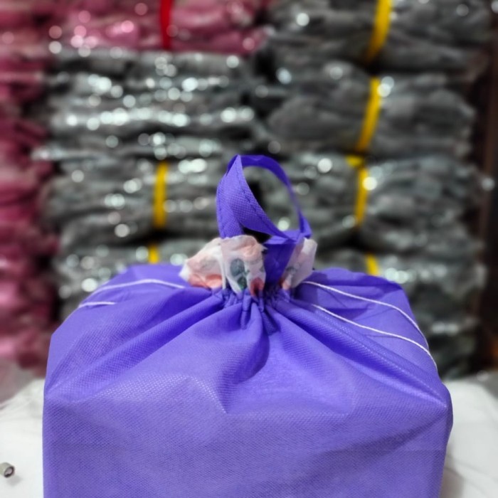 

[SC] tas serut hajatan tebal murah UK 22x22 goodiebag sedekahann - Ungu, 22x22