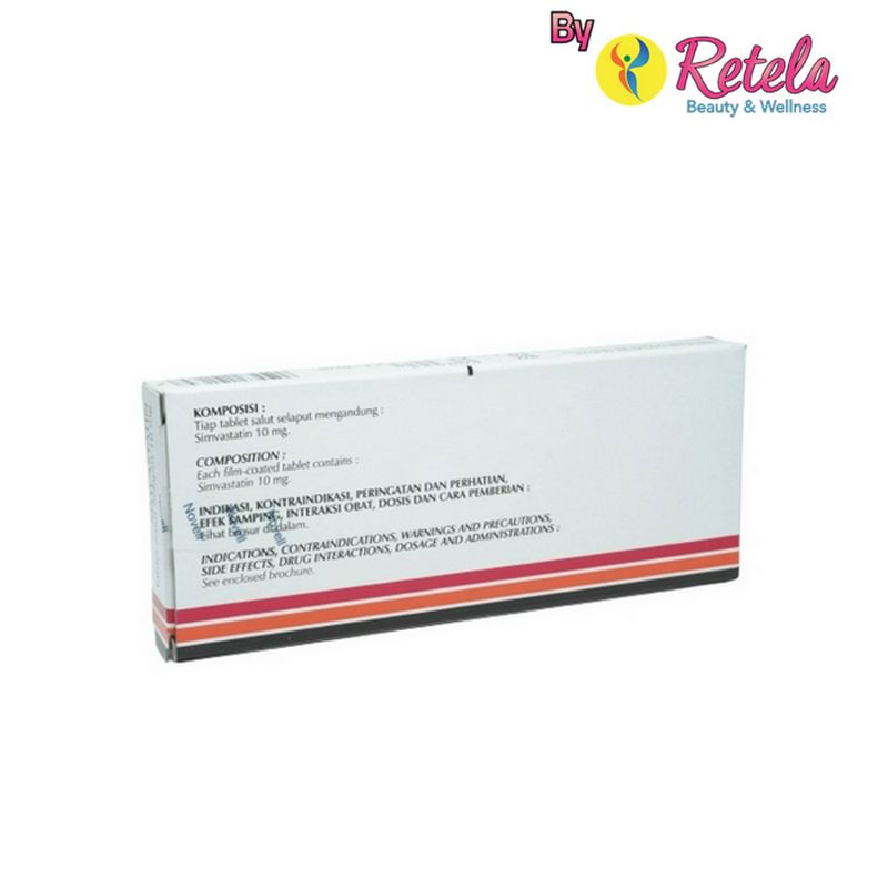 SIMVASTATIN 10MG 1 STRIP 10 TABLET