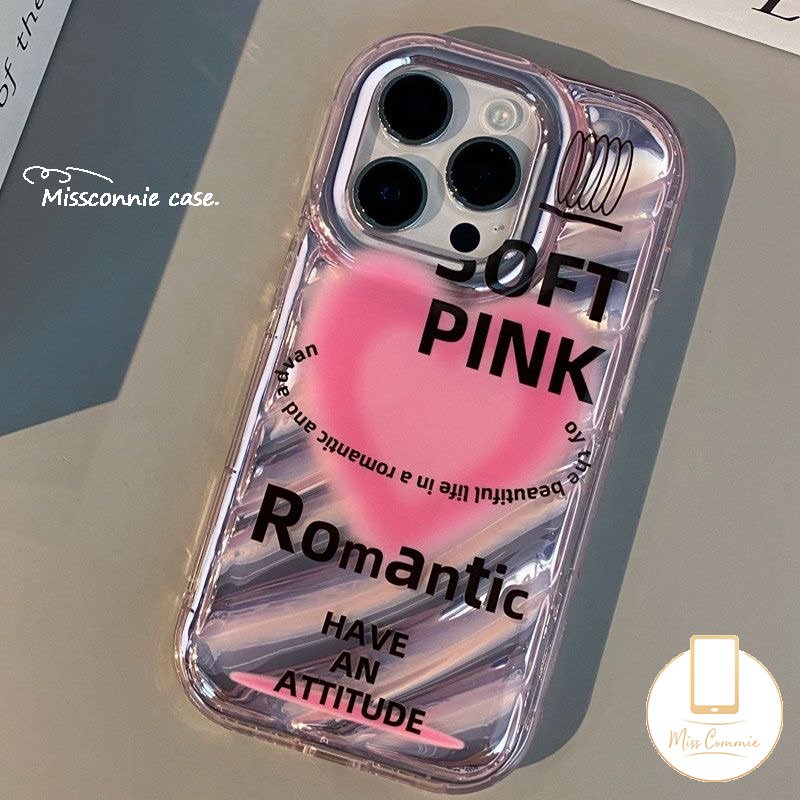 Kertas Kartu Laser Ungu Cinta Hati Case Kompatibel Untuk IPhone XR 11 13 14 12 Pro MAX 6 6S 78 Plus X XS MAX SE 2020lembut Tpu 3D Stereo Motif Bergelombang Shockproof Back Cover