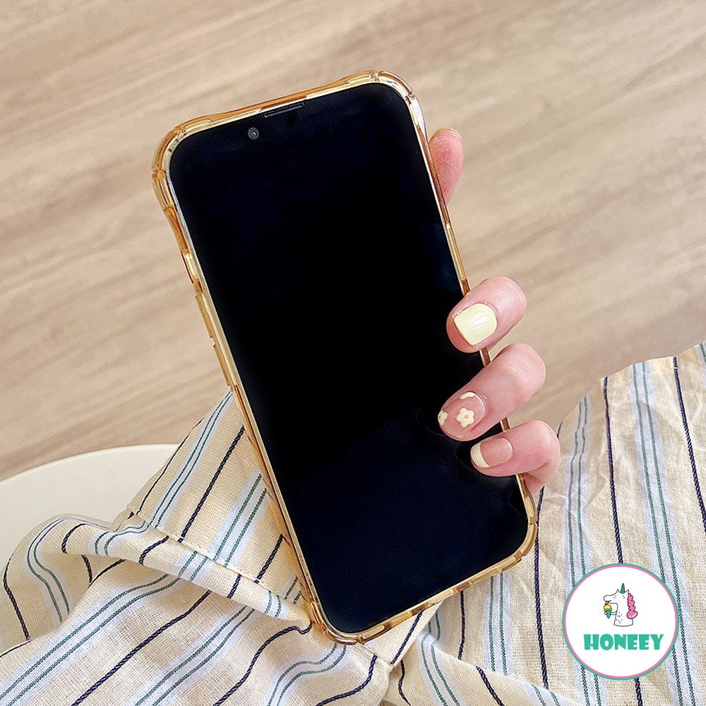 Casing Beruang Dompet Kartu Retro Kompatibel Untuk iPhone 14 Pro Max13 11 12 Pro Max XR X XS Max 7 8plus Orange Bening Shockproof Back Cover