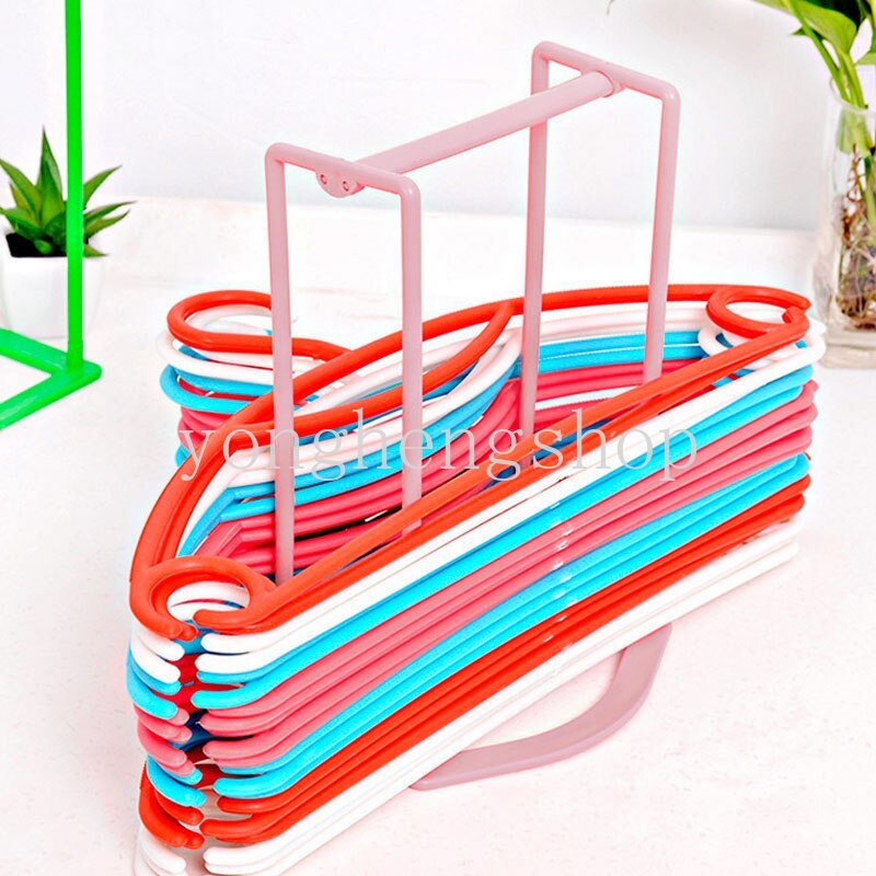 Kreatif Gantungan Baju Stacker Holder Hemat Ruang Finishing Frame Hanger Storage Organizer Rak Gantungan Pendamping Rak Kamar Mandi