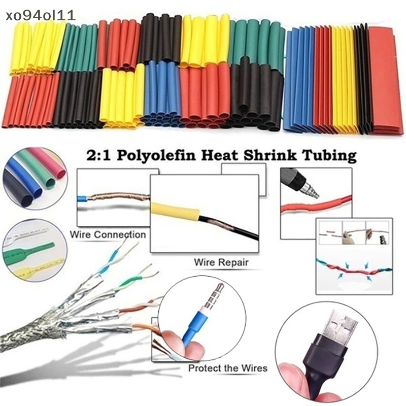 Xo Ditingkatkan 164/328 /656 /984Pcs Heat Shrink Tubing Isolasi Shrinkable Tube OL