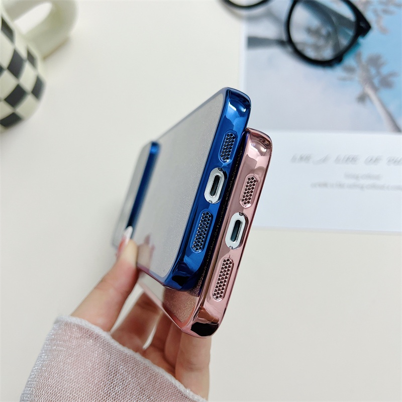 IPHONE Casing Ponsel Bubuk Flash Gradasi Jendela Besar Electroplated Iphone14 13 12 11 Pro MAX X XS MAX XR 7 8 Plus Shockproof Case Cover