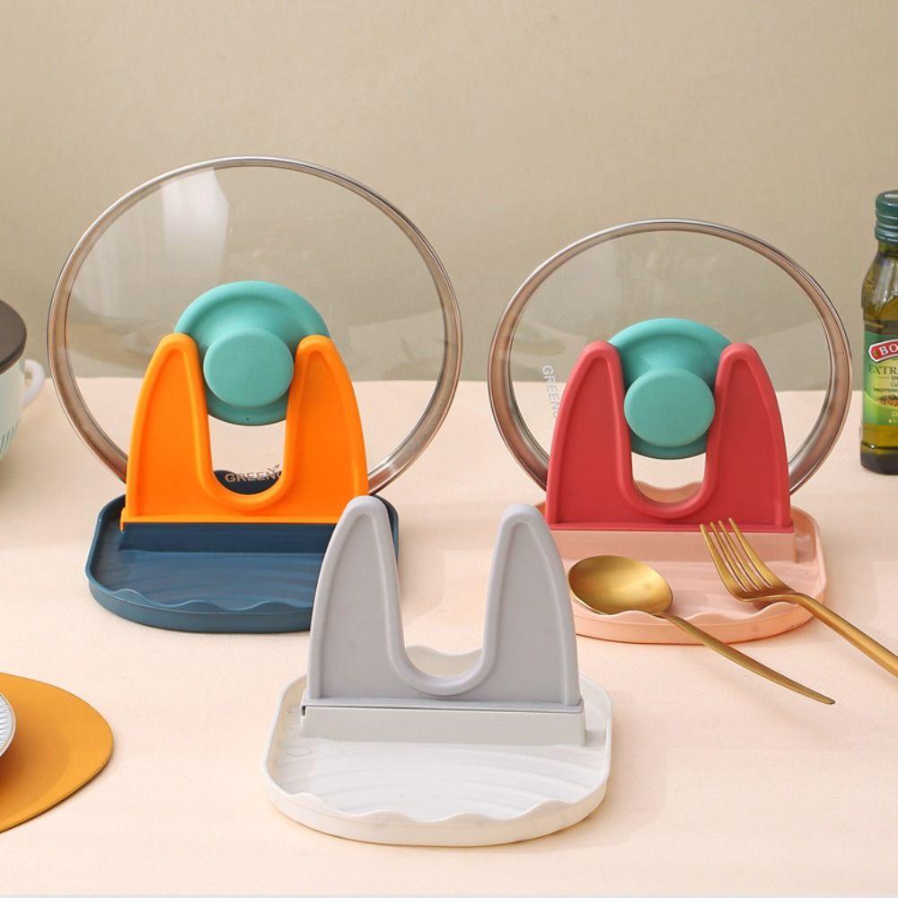 Rebuy Spoon Rest Organizer Plastik Warna-Warni Tutup Rak Shelf Utensil Rest Untuk Dapur