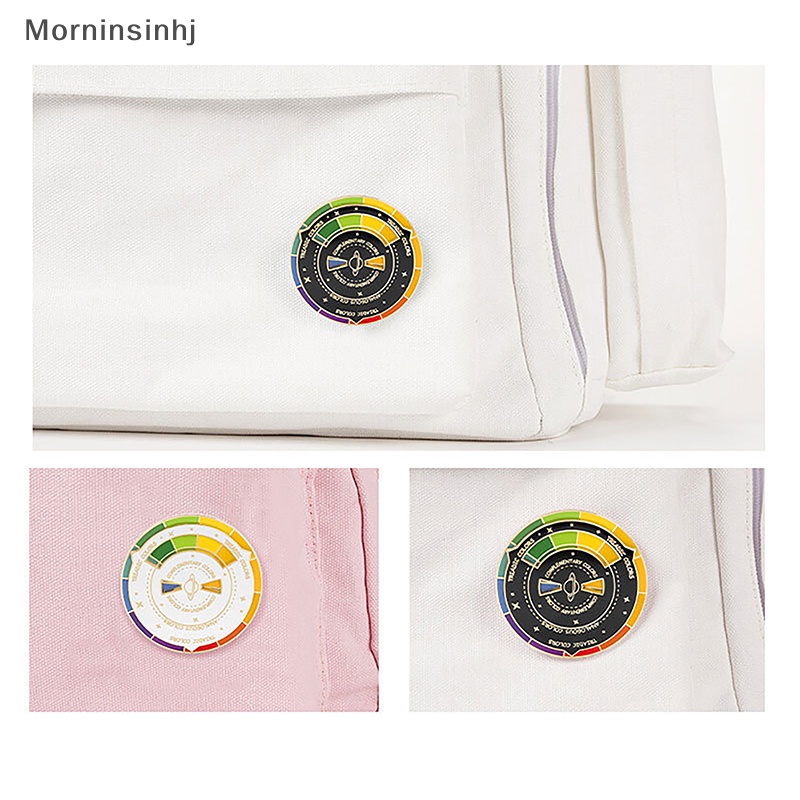 Mornin Whirling Wheel Pin Enamel Color Spinning Wheel Hadiah Warna Bros Warna id