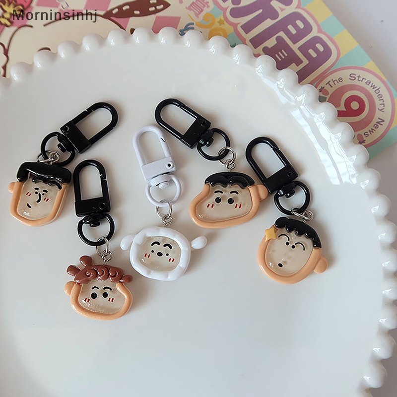 Mornin Crayon Shinchan Kartun Boneka Lucu Aksesoris Resin Bahan Diy Gantungan Kunci id