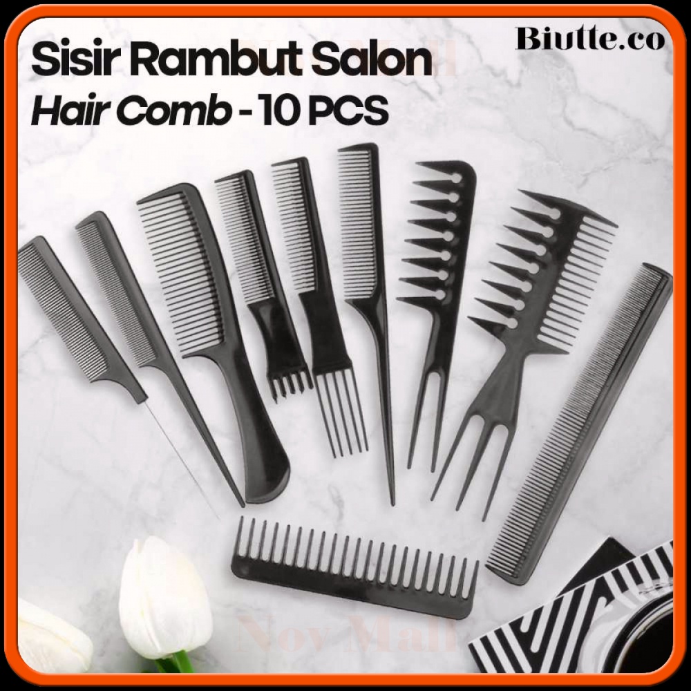 Sisir Rambut Salon Hair Comb 10 Set - YS-254