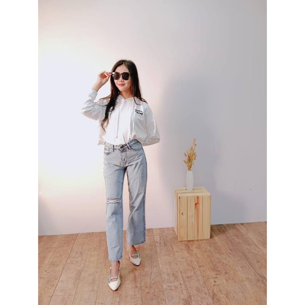 HOODIE WANITA | HOODIE KOREA | KAOS LENGAN PANJANG WANITA | COOL WHITE