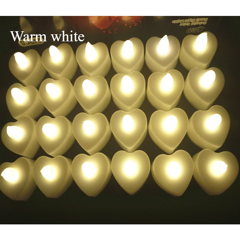 Lilin LED Lilin elektronik berbentuk hati ulang tahun pernikahan cinta set lilin set lampu lilin led