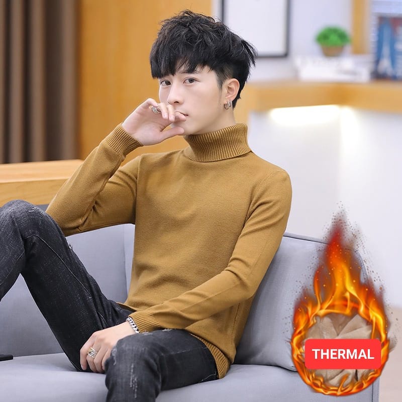 IMPORT KENT WINTER MAN KNIT WOOL BLEND TURTLENECK TOP BAJU RAJUT PRIA ALA OPPA KOREA