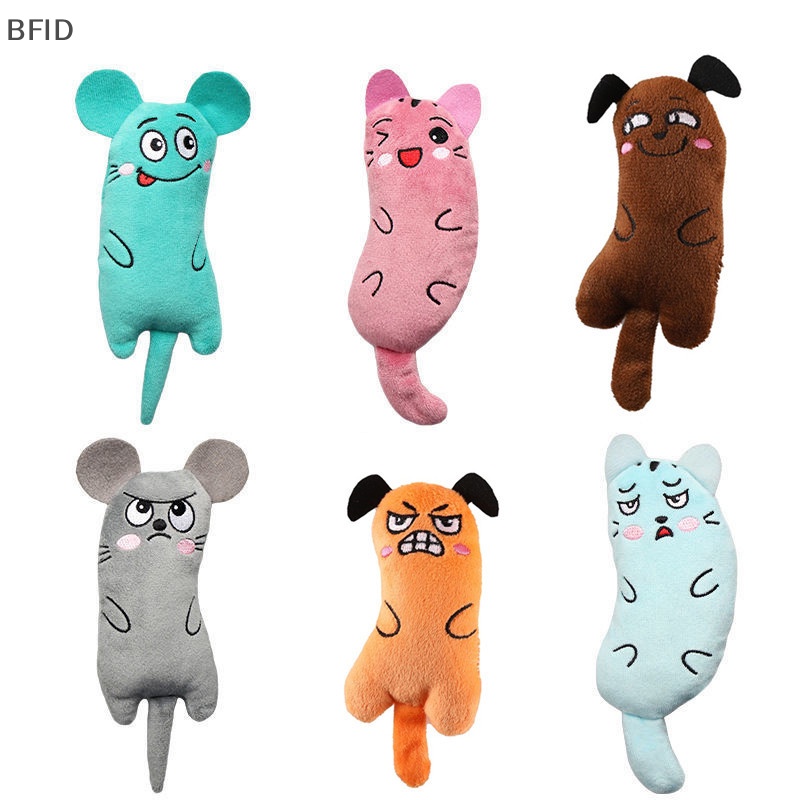 [BFID] Mainan Kucing Lucu Lucu Interaktif Plush Cat Toy Teeth Gerinda Catnip Rattle Paper Toys Kitten Mengunyah Mouse Toy Aksesoris Hewan Peliharaan [ID]