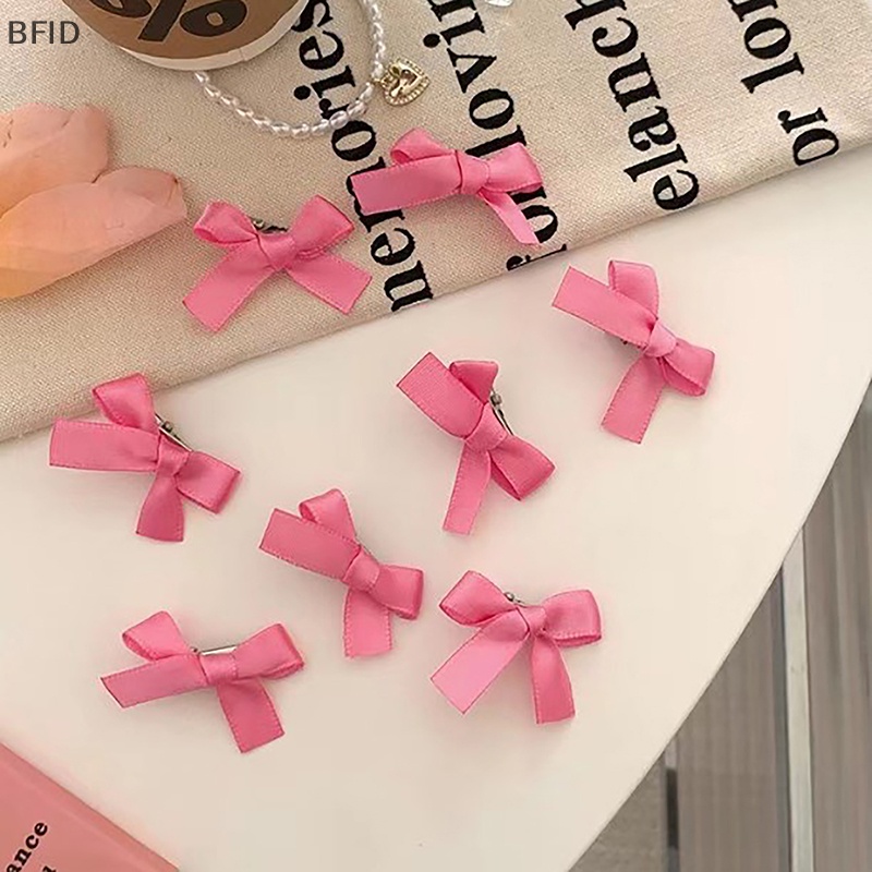 [BFID] 8pcs/set Jepit Rambut Ikatan Simpul Pink Kecil Untuk Perempuan Musim Panas Baru Lucu Poni Klip Hairslide Hiasan Kepala Aksesoris Rambut Untuk Wanita Perempuan [ID]