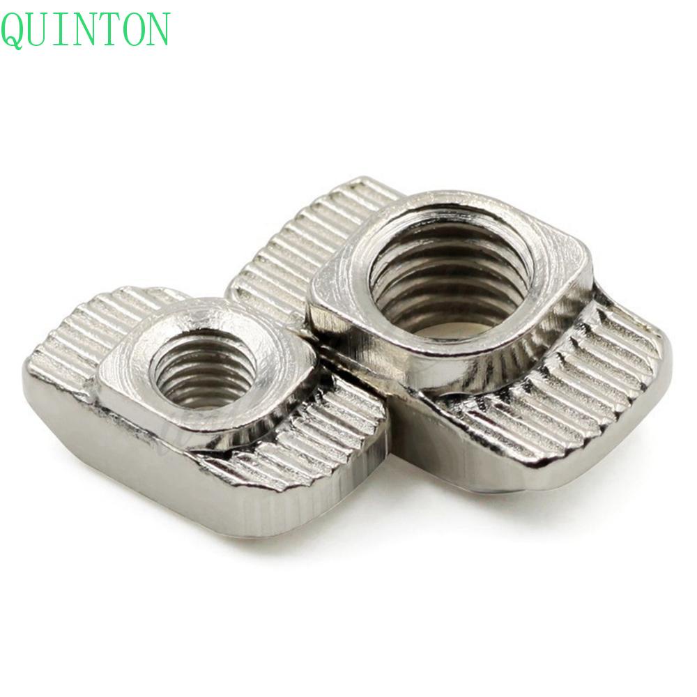 Pengencang Mur QUINTON M3-M8 Untuk Seri 2020 3030 4040 4545 Perbaikan Rumah Profil Aluminium T-Slot Baja Karbon