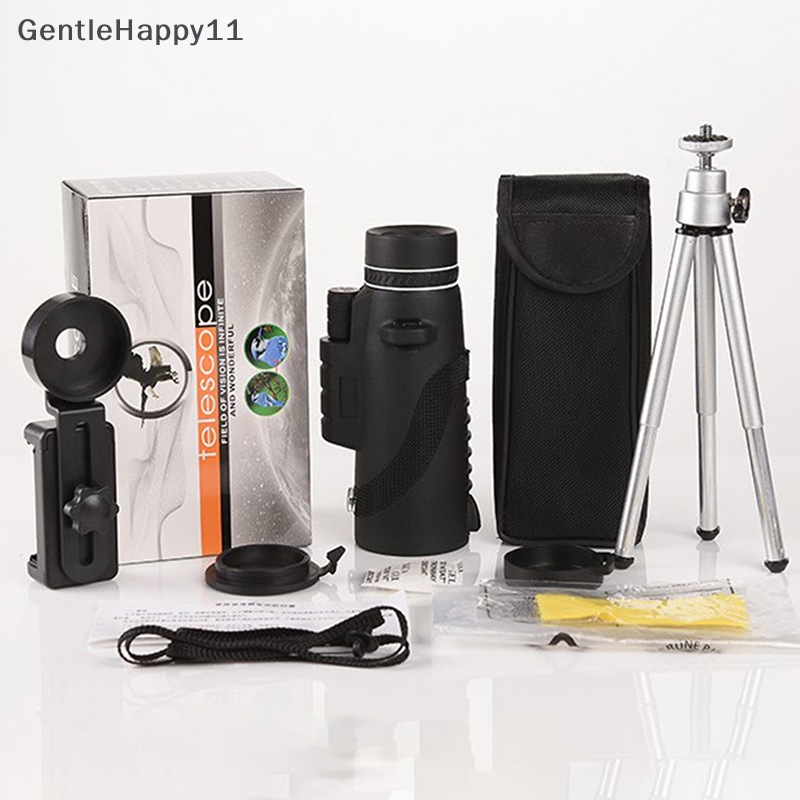 Gentlehappy 80X100 HD Monocular Telescope Jarak Jauh Zoom Dengan Tripod Phone Clip Untuk Outdoor Hung Camping Pariwisata id