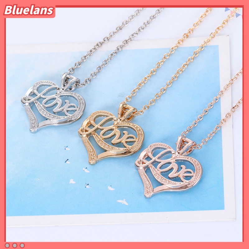 [BLS] Kalung Hati Cinta Huruf Hollow