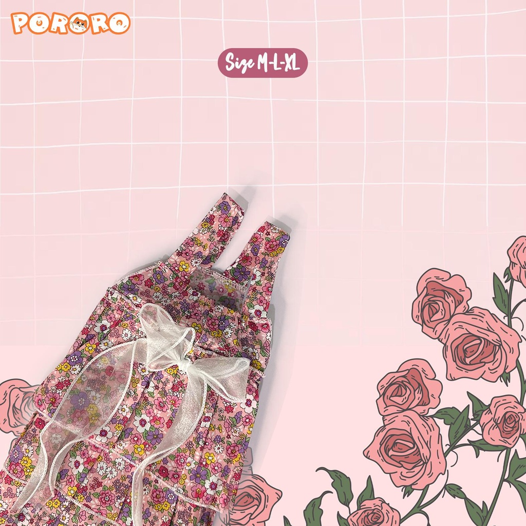 PORORO - Baju Kucing - Dress Orchid Flower