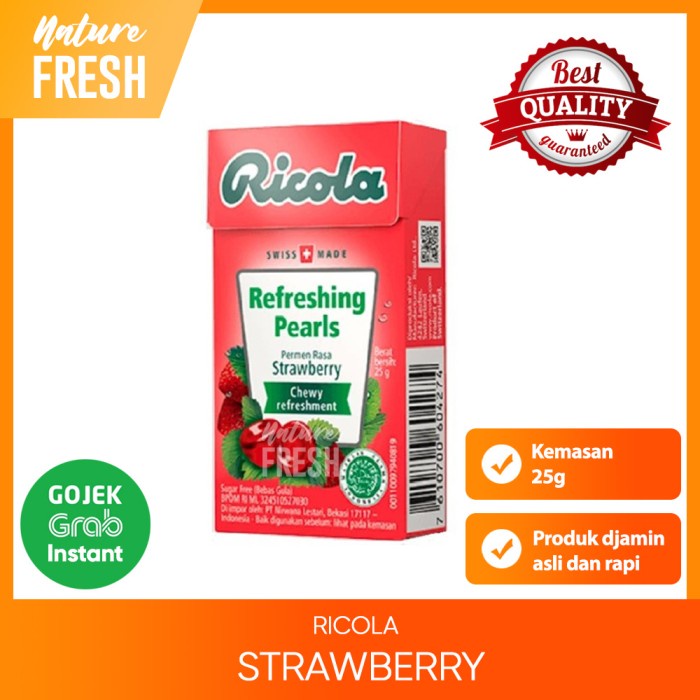 Ricola Permen Refreshing Pearls Swiss Candy