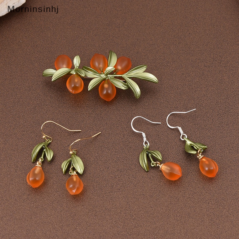 Mornin Orange glazed berry Bros Anting Indah Temperamen Bros Aksesoris id