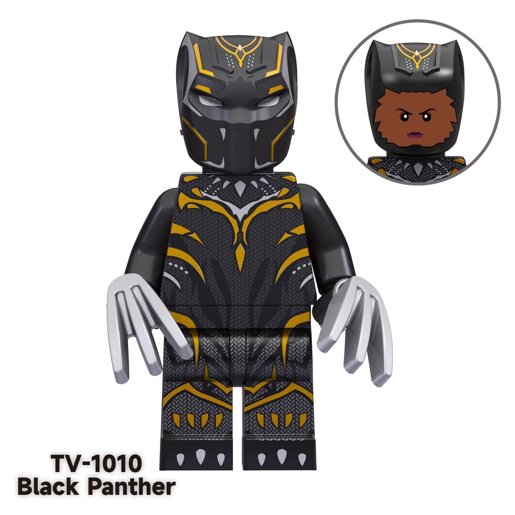 League of Legends Mini Figure Black Panther Venom Spiderman Blok Bangunan Figure Mini Mainan Ornamen