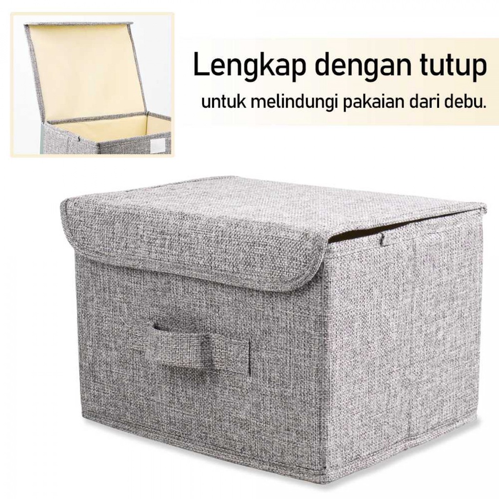 Kotak Penyimpan Pakaian Storage Box Foldable with Lid - FR225