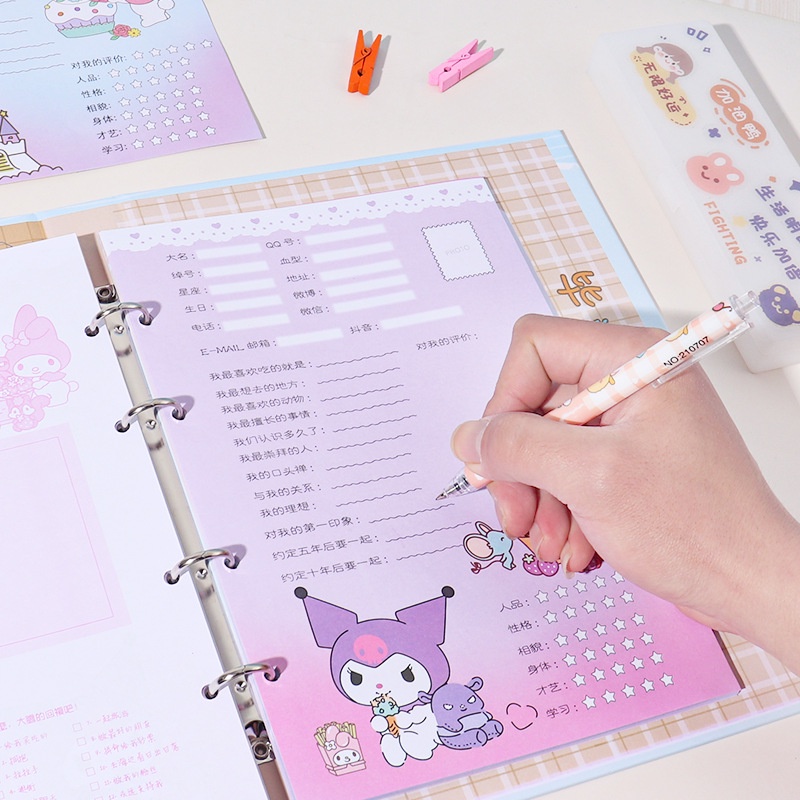(62HAL) BINDER NOTE SANRIO A5 FOLDER ONE / CAMPUS SANRIO CINNAMOROLL KUROMI MELODY TERBARU