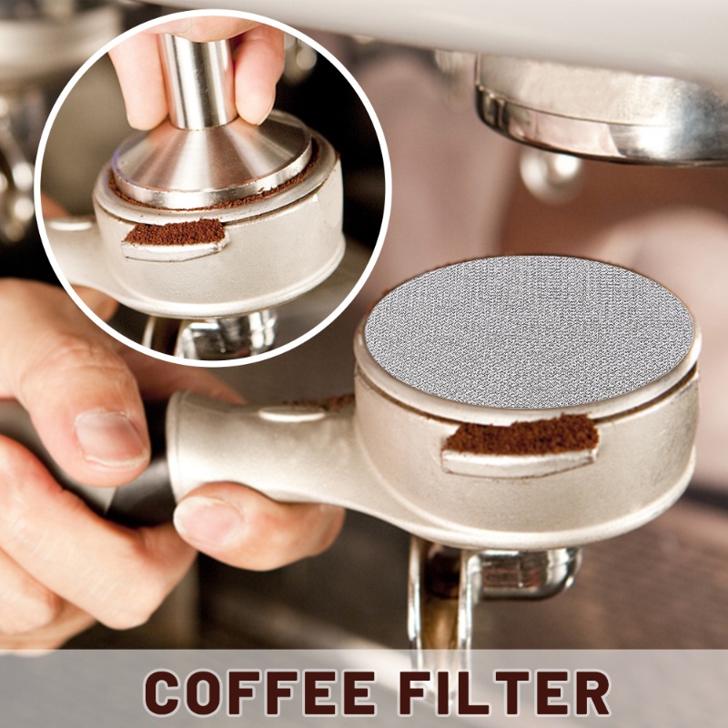 51 /53.5 /58.5mm Layar Filter Kopi Kecil Reusable Portafilter Mesh Tahan Panas Stainless Steel Yang Ditingkatkan Untuk Mesin Kopi Espresso