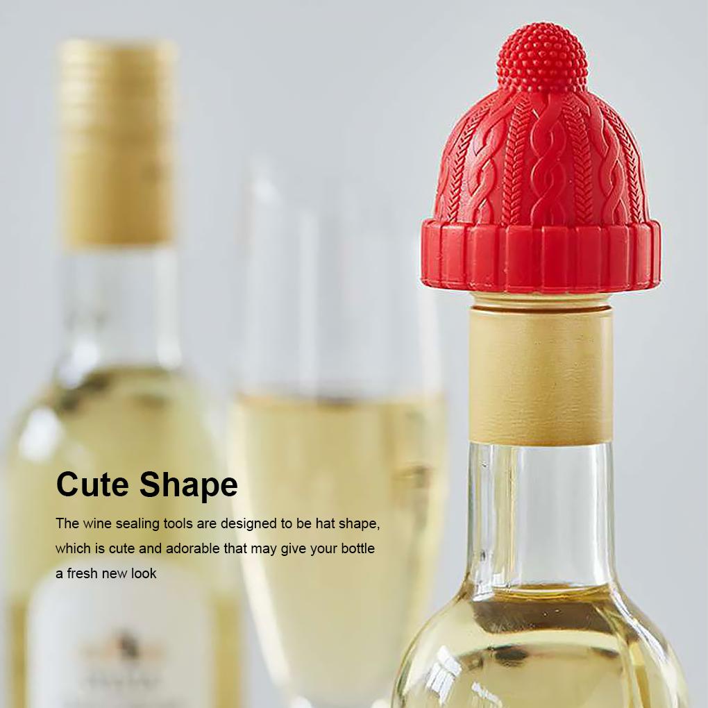 Wine Stopper Cute Reusable Detachable Antikarat Anti Bocor Flexible Warna Solid Tutup Botol Alat Segel Bar Dapur Rumah