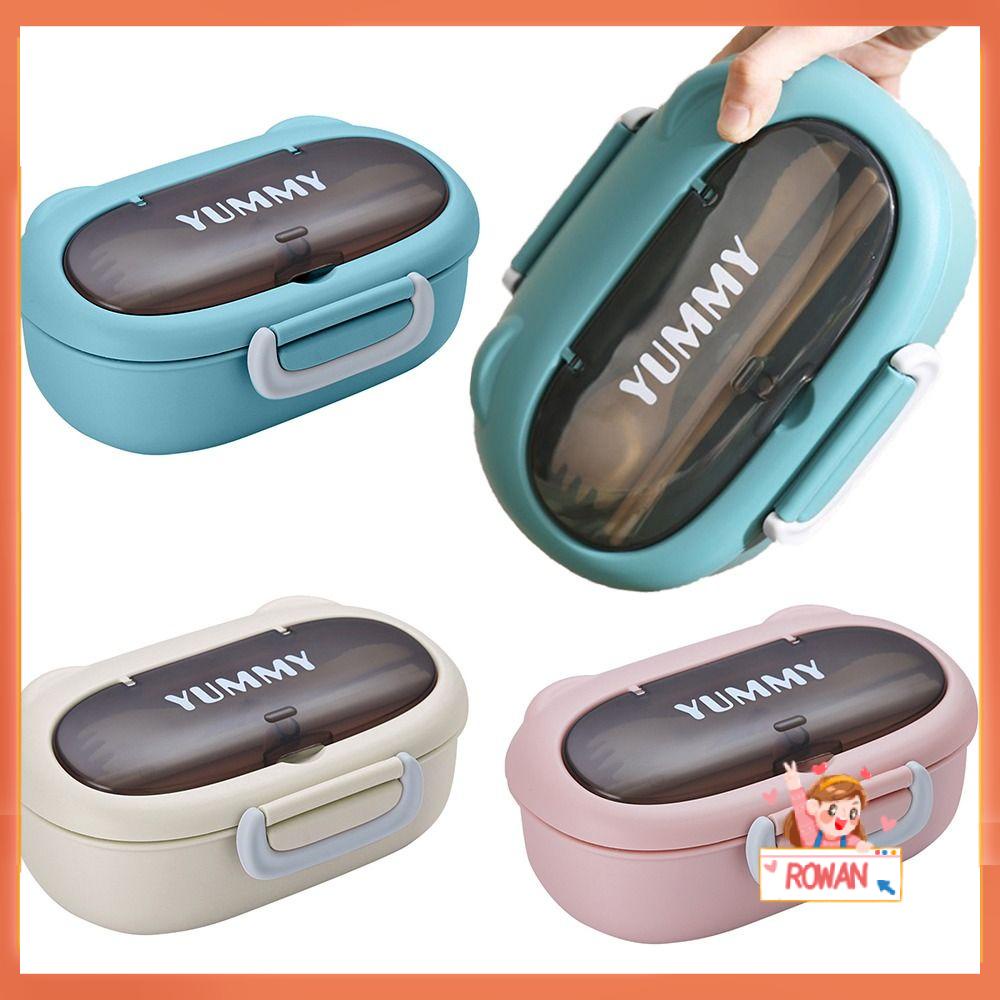 R-FLOWER Lunch Box Portable304 Stainless Steel Untuk Pelajar Pekerja Kantor Wadah Makanan