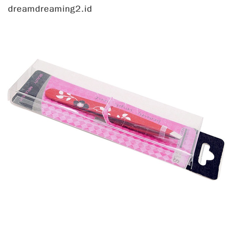 (drea) Profesional Alis Rambut Kecantikan Miring Stainless Steel Tweezer Tool //