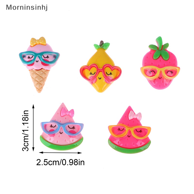 Mornin 10 Pcs Resin Mini Buah Alpukat Strawberry Lemon Semangka Seri Datar Kembali Scrapbooking DIY Perhiasan Craft Dekorasi Aksesoris id