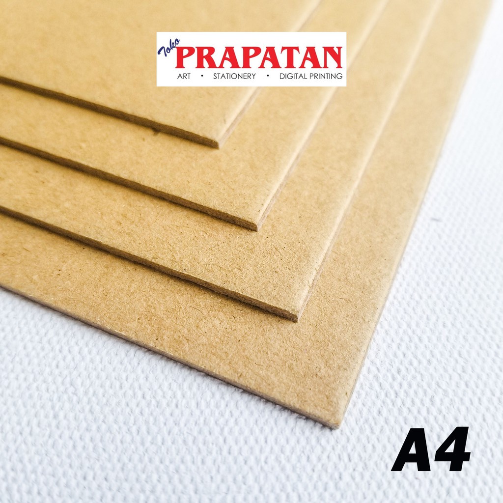 Goshimastore - Karton board / Karton coklat A4 (isi 6 lembar) Tebal 1.5mm