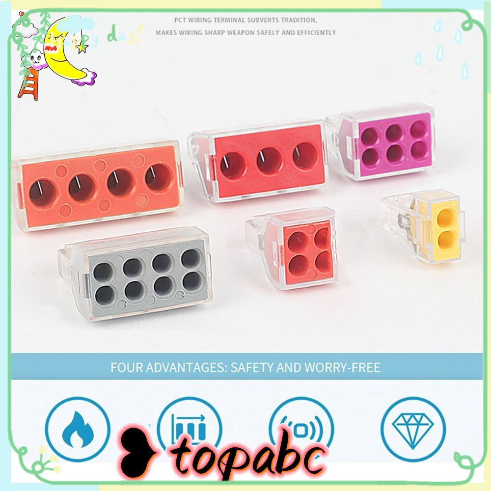 TOP Wire Wiring Connector Universal DIY Blok Sambungan Kawat Kompak Dengan Tuas