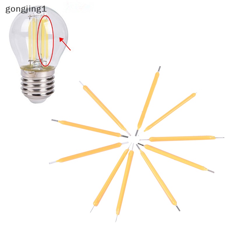 Ggg 10Pcs Lampu Bohlam LED Solar Filament COB Super Terang Rumah Sumber Lampu ID
