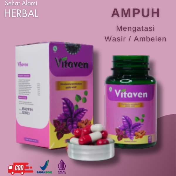 Obat Wasir Ambeien Herbal Vitaven Kapsul Ekstrak Daun Ungu Binahong
