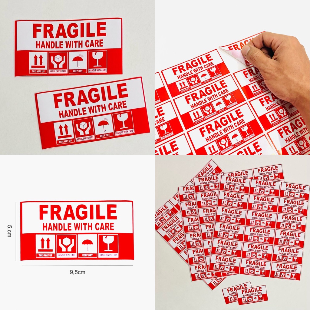 

HD MURAH Sticker Fragile Awas Pecah Jangan Dibanting/Sticker Packing