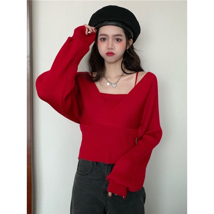 TELLY ➡️ BJ-050 Atasan Wanita Rajut Lengan Panjang Korean Style Kekinian Import Premium | Kaos Wanita Korea | Baju Rajut Lengan Panjang Import