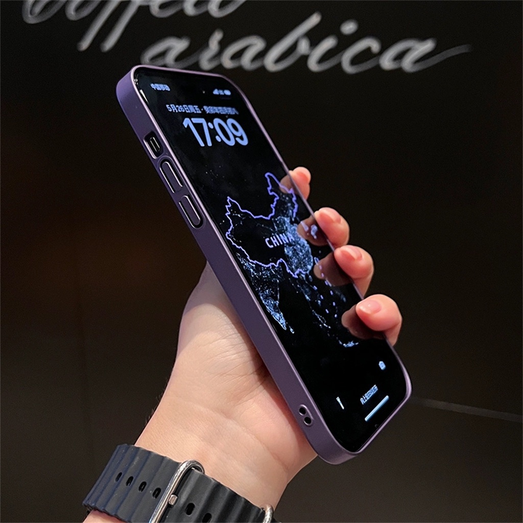 Kamera Pelindung Lensa case iPhone 14 Pro Max Dengan standcase Iphone13 Pro Max14Plus Cairan PC Mewah shockproof Pelindung Belakang Keras