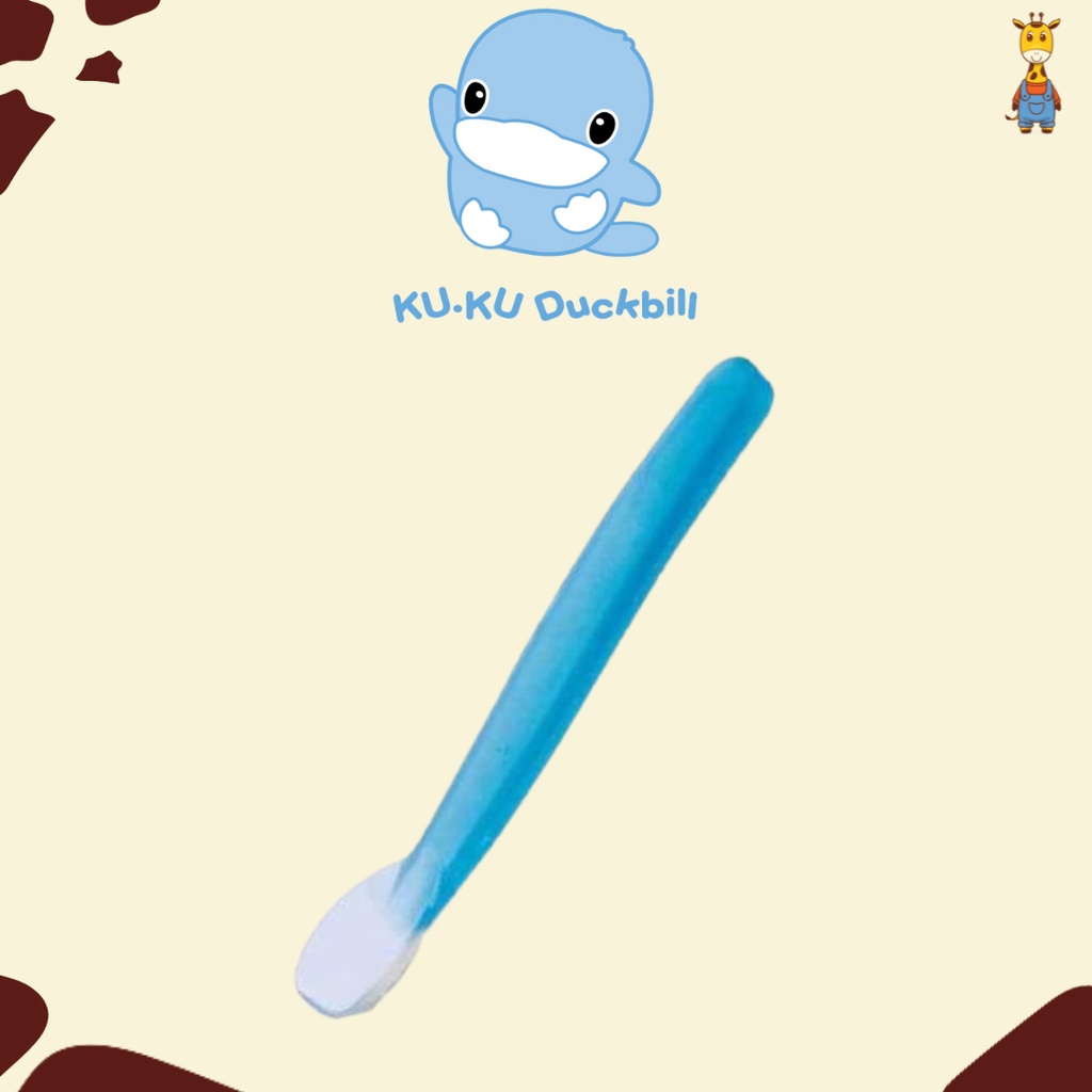 Kuku Duckbill Silicone Spoon KU5314 - Heat Sensing Weaning Spoon - Sendok Bayi