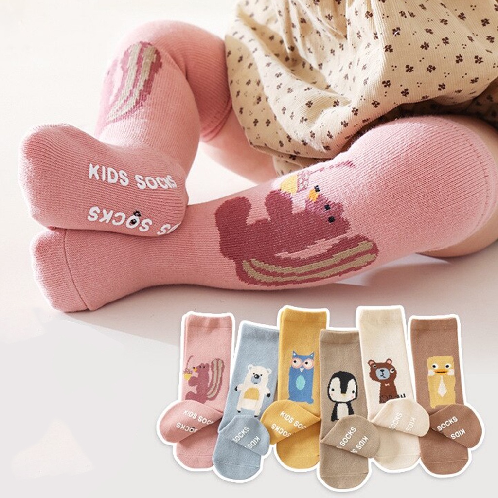 ☛TK☚ Kaos Kaki Panjang Karakter Hewan Kaus Kaki Anak Bayi Motif Unik Baby Animal Socks Kids Import KK083