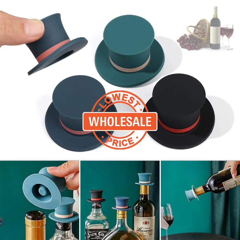 [Grosir] Stopper Botol Tutup Ajaib Silikon/Sealer Botol Minuman Wine Reusable/Creative Wine Preserver Kitchen Tools/Stopper Champagne Rumah Tangga Topi Ajaib Hias/