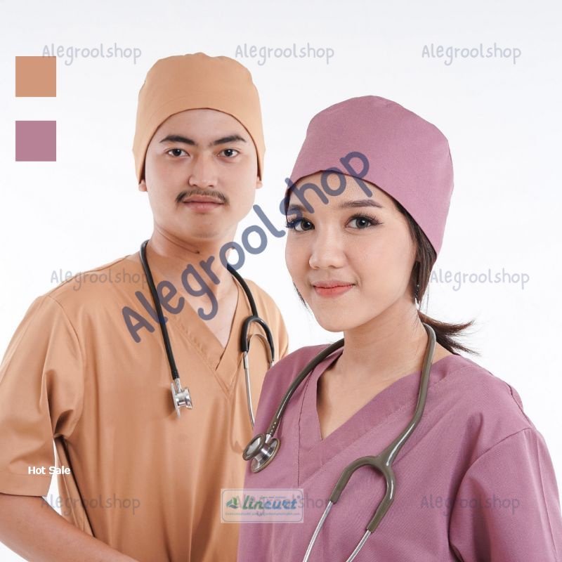 Topi Operasi Dokter dan Perawat Tali Bahan Twill Quality Premium