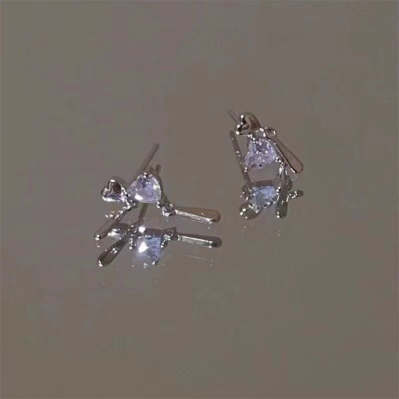 Anting Berbentuk Cinta Ganda Manis Dan Kecil Dengan Desain niche Anting Indah Dan Sederhana2023Wanita Baru