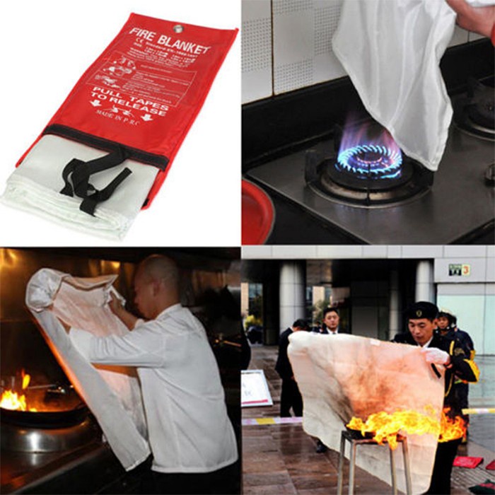 Fire Blanket Kain Selimut Pemadam Tahan Api  Fiberglass Flame Cover