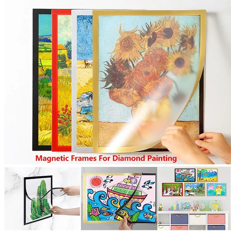 A4 Transparent PVC Magnetic Picture Frame/ Multifunctional Document Certificate Dust-proof Protective Sleeve