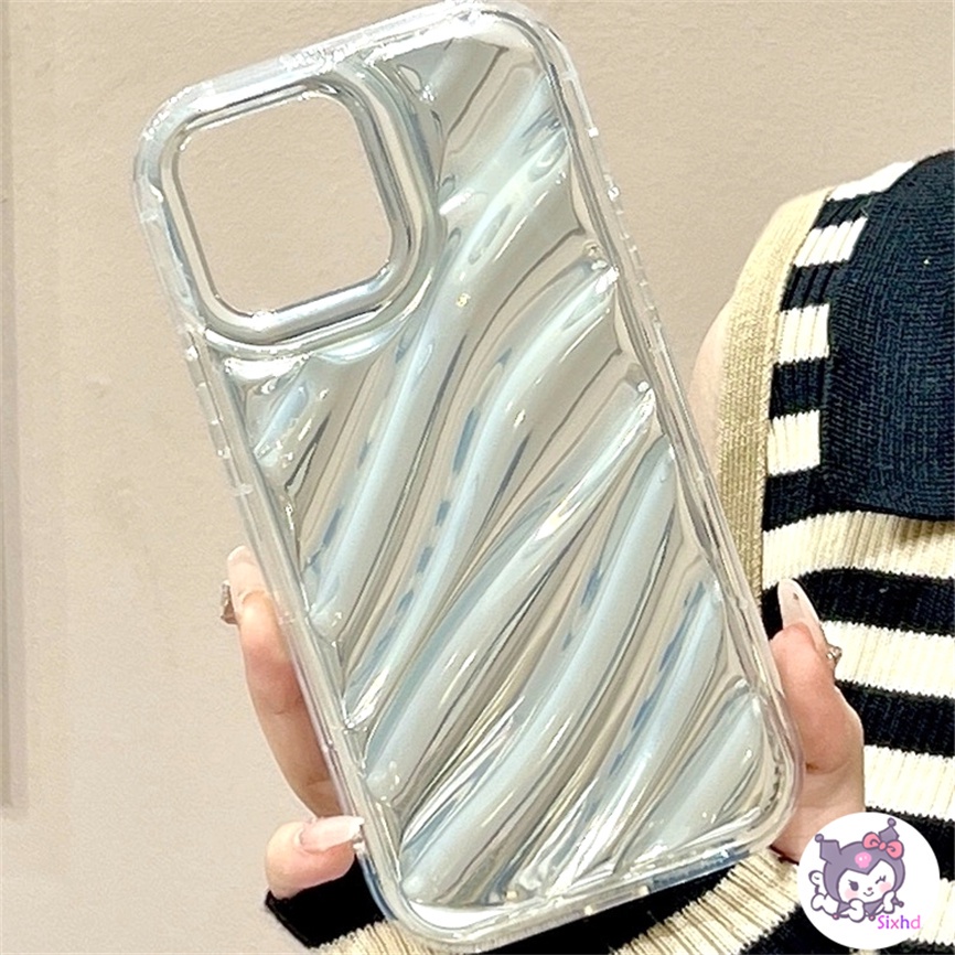 Compatible For iPhone 14 13 12 11 Pro Max X Xr Xs Max 8 7 Plus Luxury Simple Dazzling Creative Laser Card Phone Case 3D Stereo Corrugation Pattern Soft Shockproof Cover