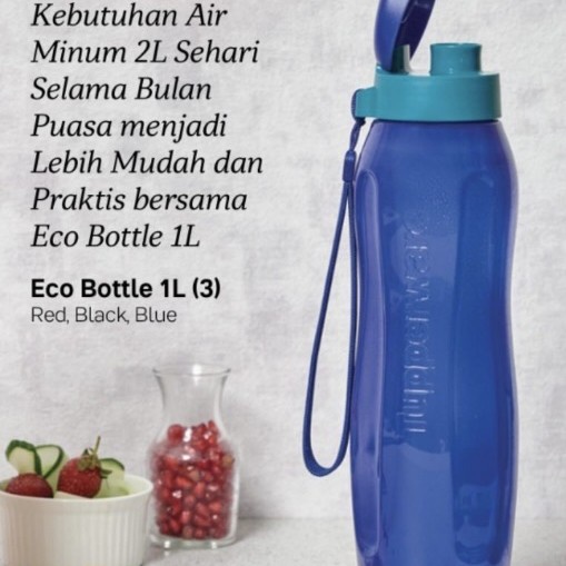 SALE Tupperware Botol minum ukuran 1 Liter - Biru Terang Termurah
