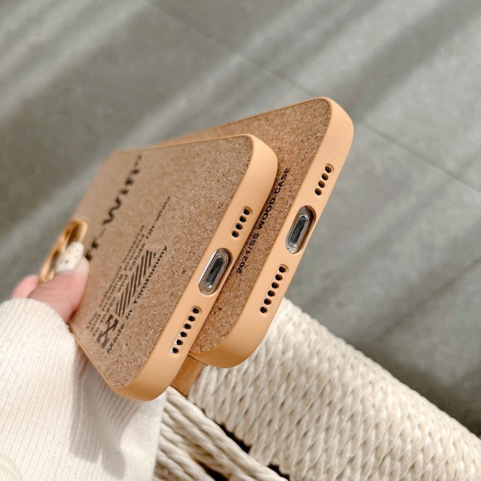 Case WOOD iPhone 12/12 Pro/12 Pro Max/13/13 Mini/13 Pro/13 Pro Max Softcase Serat Kayu Tulisan Timbul