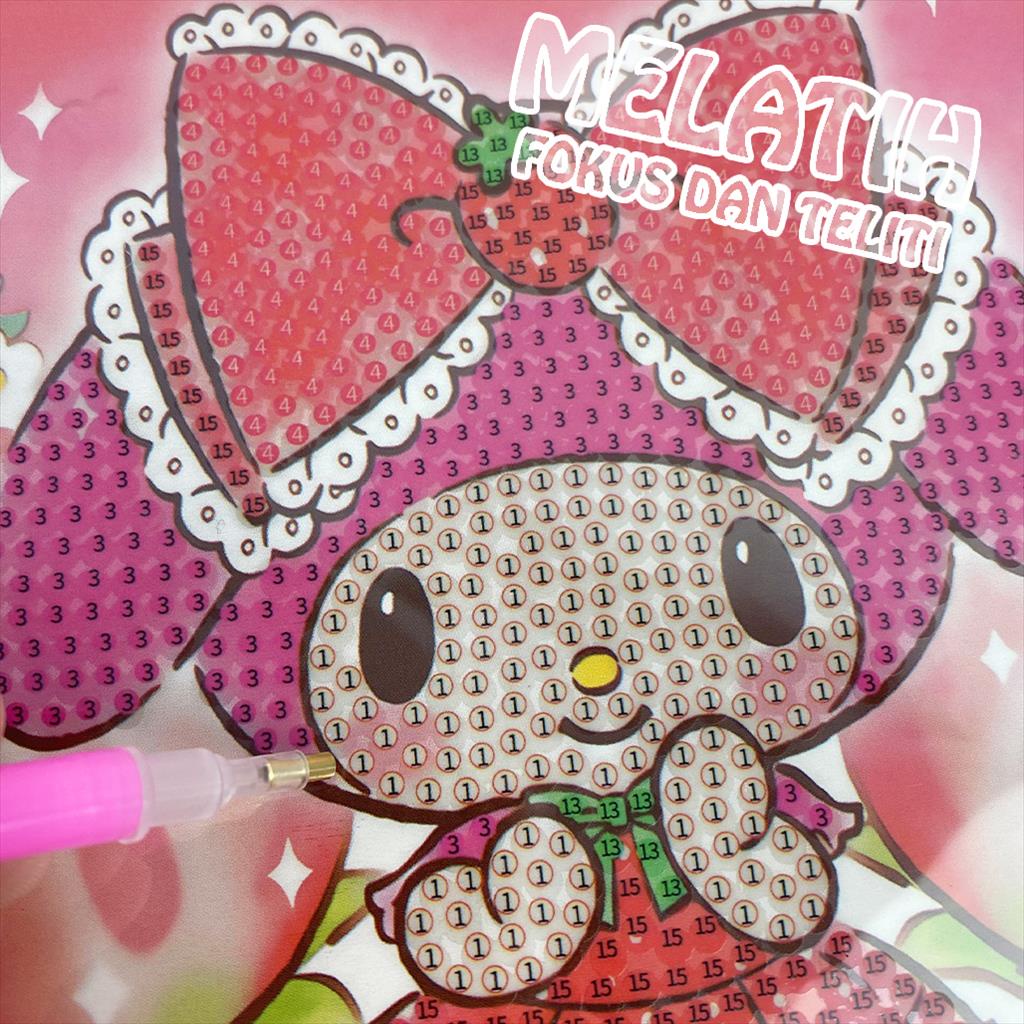 (BISA COD) SATUAN Mainan Art &amp; Craft Diamond Painting Sanrio /  Diamond Sticker / Stiker Anak Magic / Mainan Edukasi Diamond Beads XM