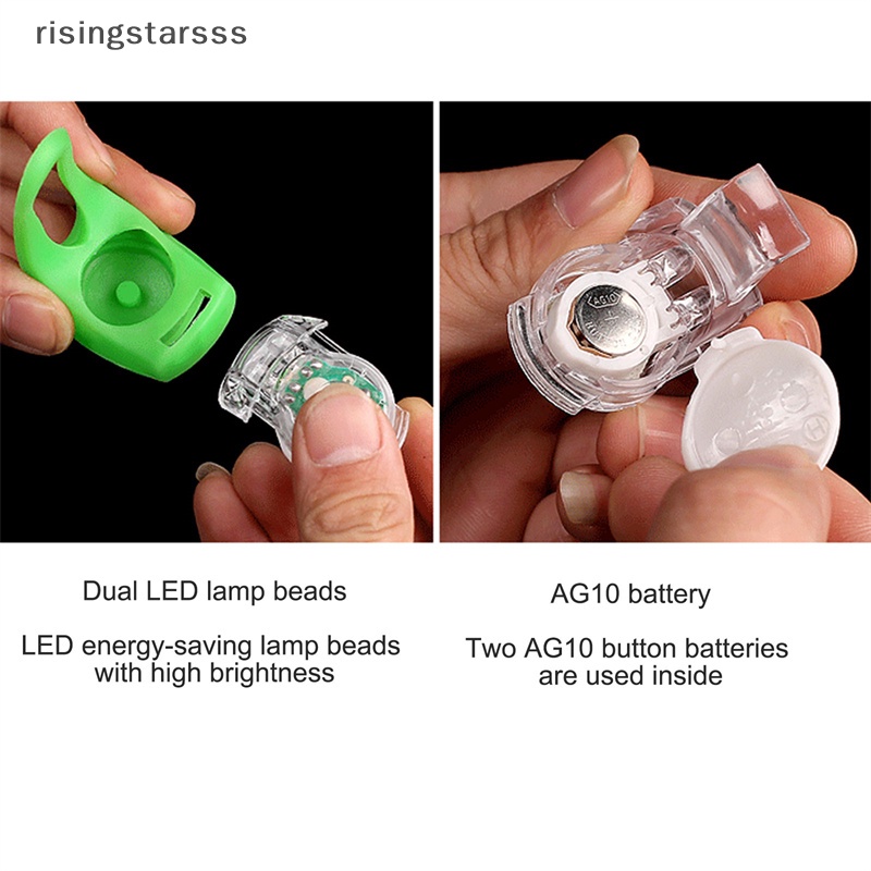 Lampu Sepeda LED Silikon Luar Ruangan 3mode Peringatan Keamanan Mini Flash Rear Tail Lamp New